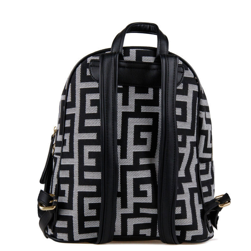 Ari Gorgio Υφασμάτινη Γυναικεία Τσάντα Πλάτης Μαύρη