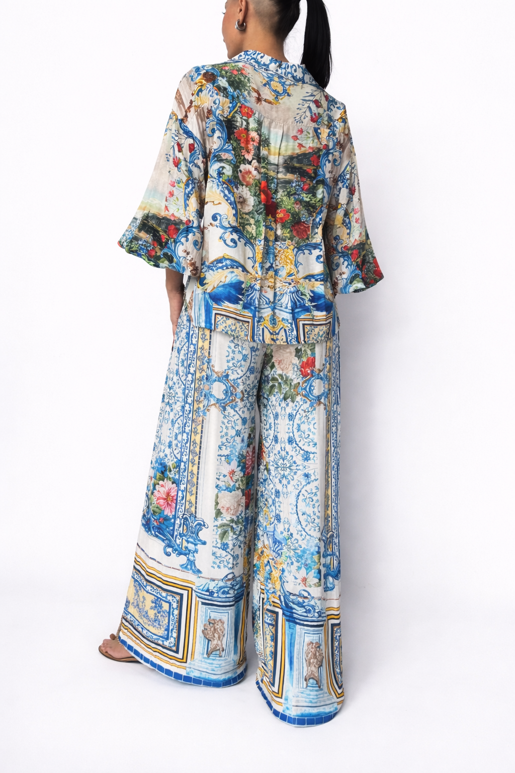 Boho Set Παντελόνα & Μπλούζα με Print – Chic & Statement Style