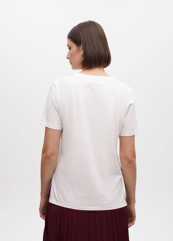 LOLA CASADEMUNT Βαμβακερή κοντομάνικη μπλούζα MADE IN 1981 LEYKO