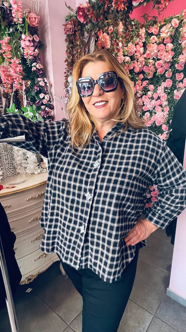 Φανελακι καρω διακοσμιτικα κουμπια μαυρο -1