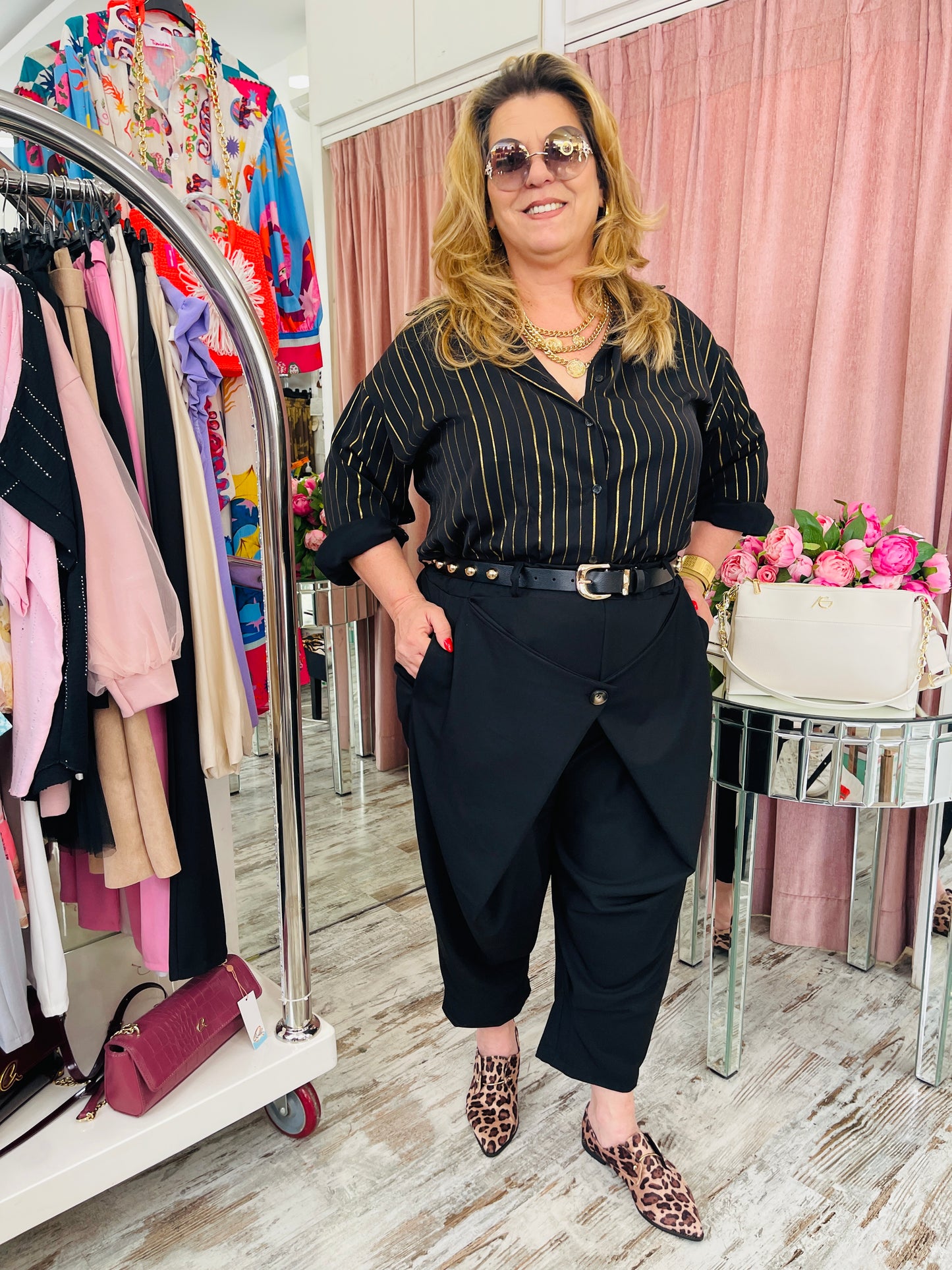 Παντελόνι τύπου σαλβάρι black -1