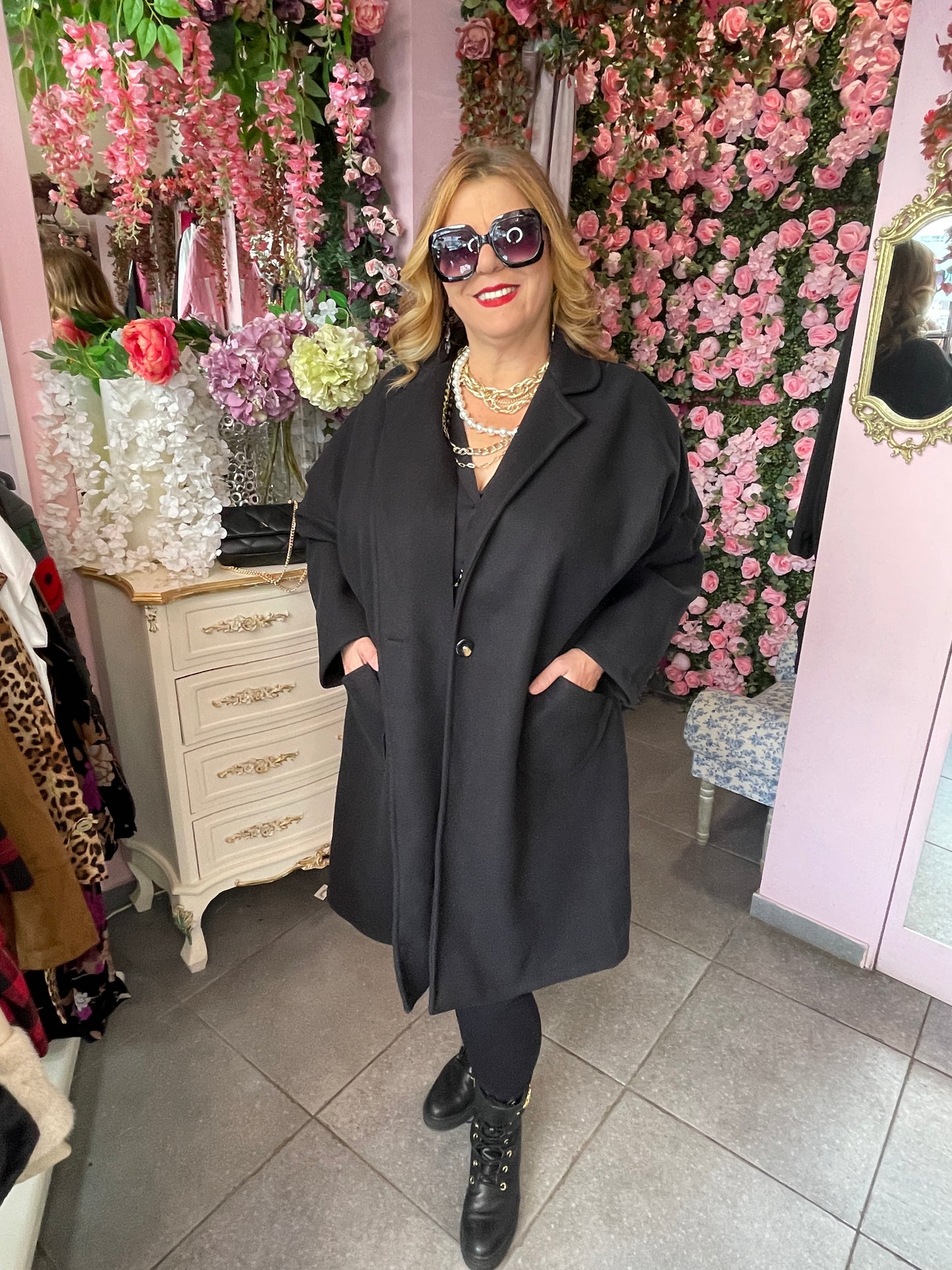 Παλτό over sized Μαύρο-2