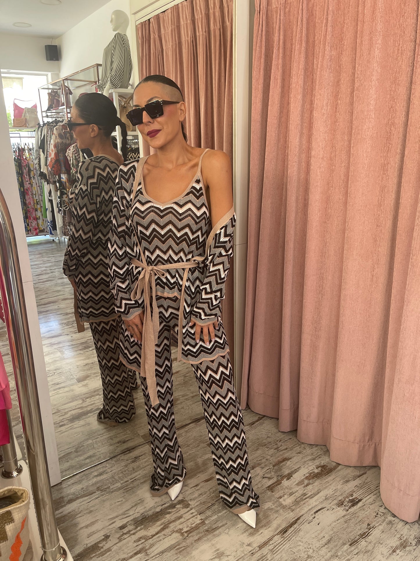 Σετ 3 τεμάχια πλεκτό zig zag