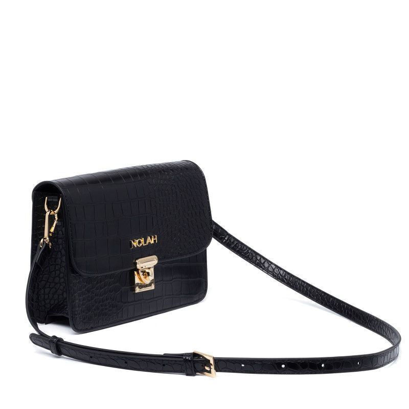 Nolah Enriketa Γυναικεία Τσάντα Χιαστί Μαύρη