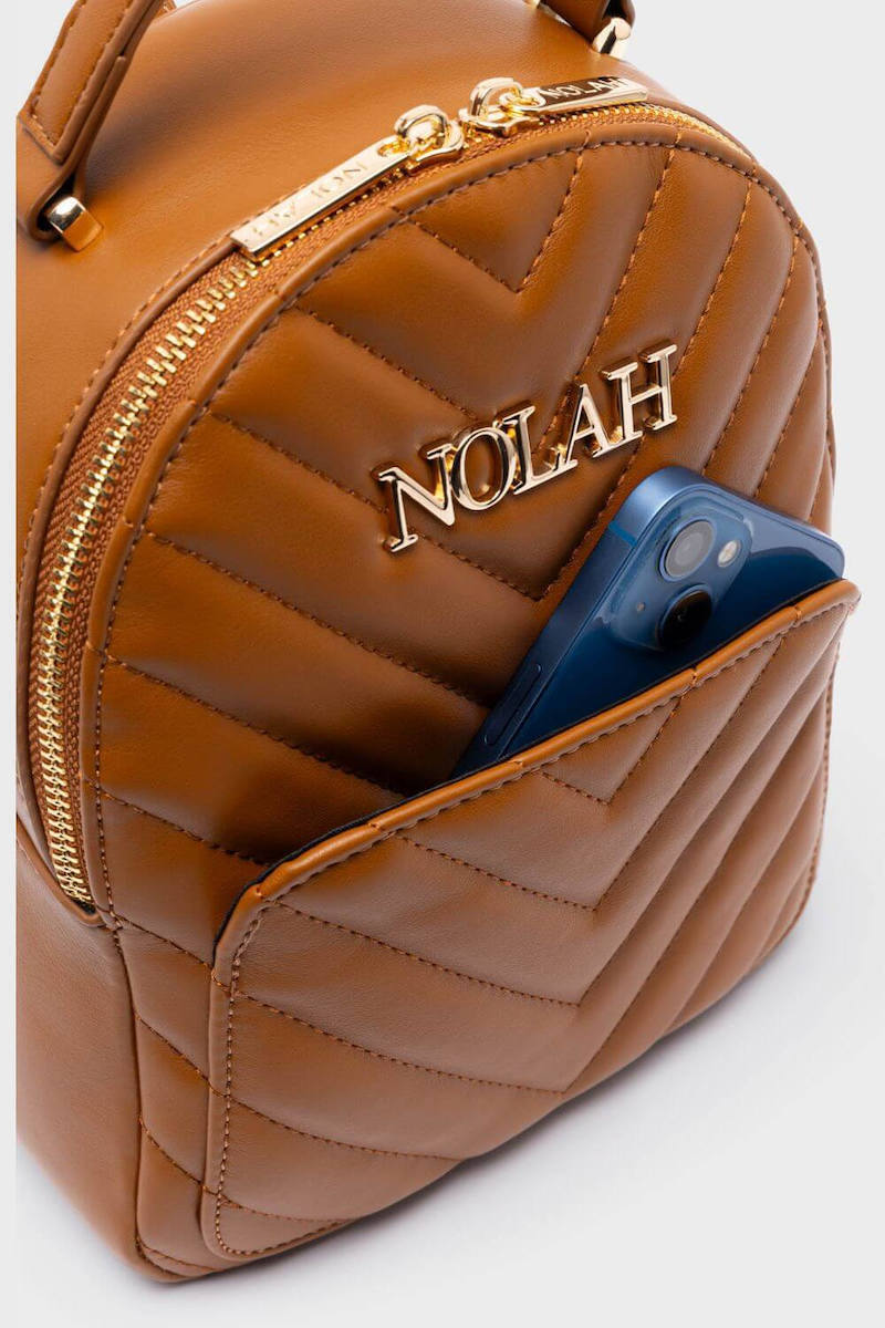 NolahAbby Γυναικεία Τσάντα Πλάτης Καφέ