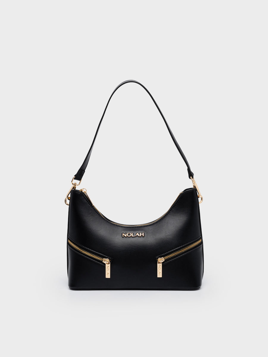 Nolah Ozon Black Light Γυναικεία Τσάντα Ώμου Χρυσή