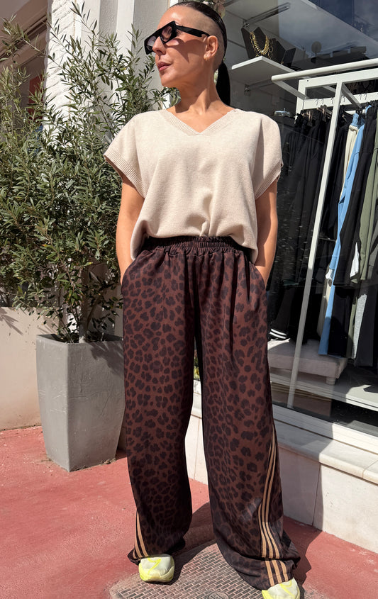 Φόρμα Jaguar print με ρίγα ταμπα-2