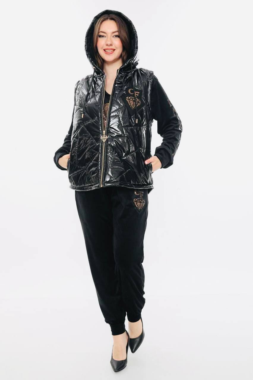 Charlize ΜΠΛΟΥΖΑ, ΠΑΝΤΕΛΟΝΙ & ΓΙΛΕΚΟ ΣΕΤ 3 ΤΕΜΑΧΙΩΝ ΜΑΥΡΟ