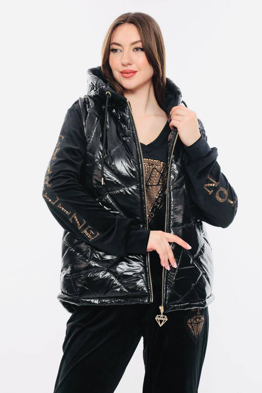 Charlize ΜΠΛΟΥΖΑ, ΠΑΝΤΕΛΟΝΙ & ΓΙΛΕΚΟ ΣΕΤ 3 ΤΕΜΑΧΙΩΝ ΜΑΥΡΟ