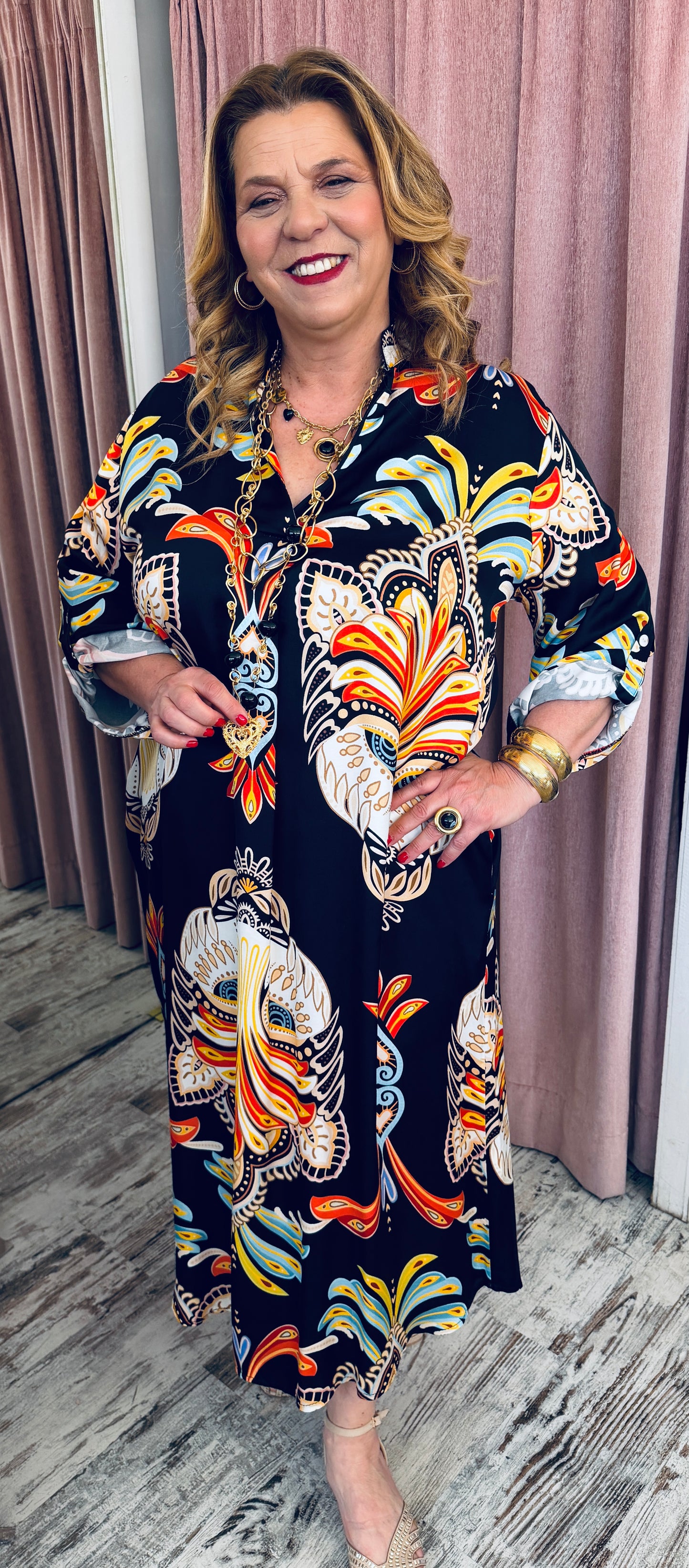 Καφτάνι “AFRICA” με Mao Γιακά – Boho & Elegant-1