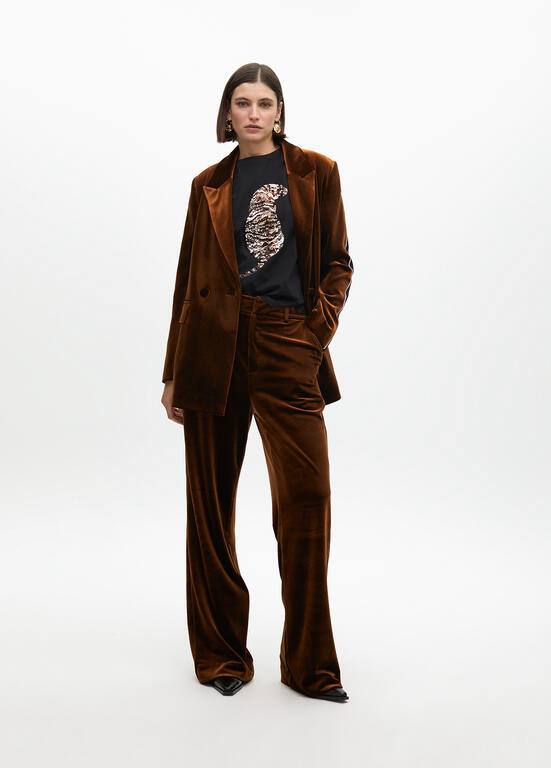 LOLA CASADEMUNT Βαμβακερό t-shirt με κεντημένη παγιετες