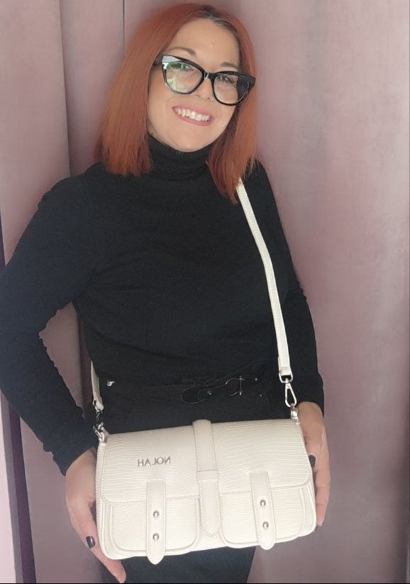Τσάντα STEPHANIE CREAM