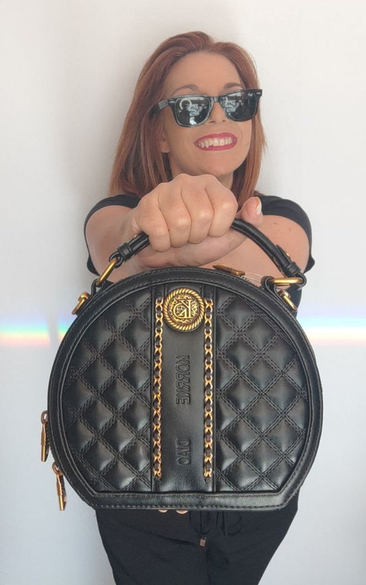 Τσαντά χειρός με λουράκι μαύρο - ΤΣ-452