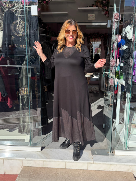 Υπέροχο φόρεμα με ιδιαίτερα σχέδια και λάμψεις ΦΡΜ-7242