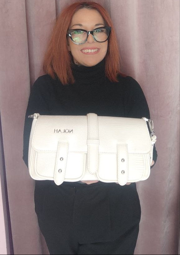 Τσάντα STEPHANIE CREAM