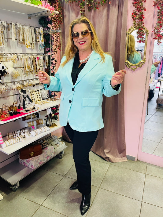 Κομψό Γυναικείο Σακάκι με Κουμπιά Aqua-5