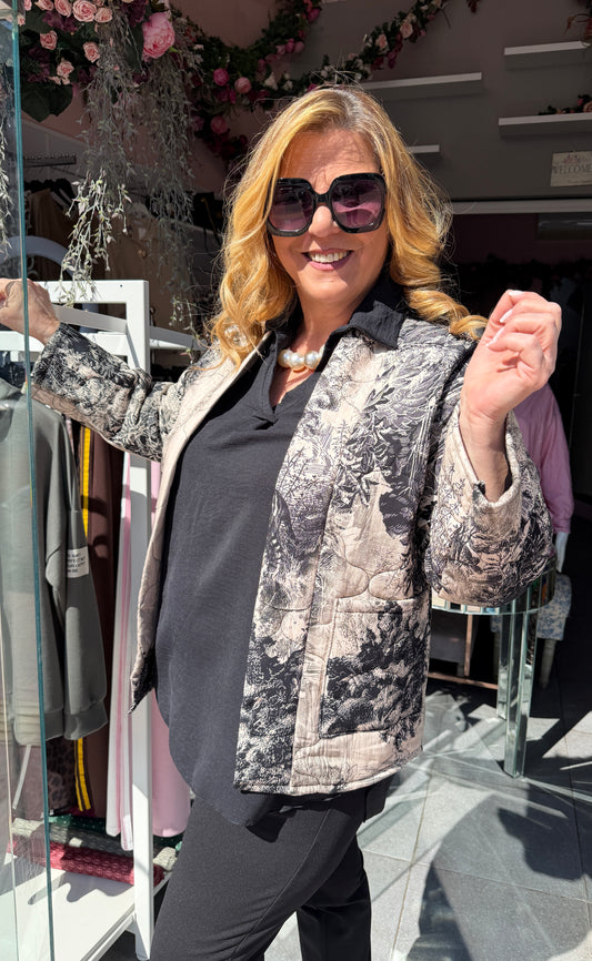 Γυναικείο Σακάκι με Καλλιτεχνικό Print