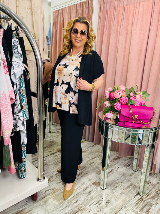 Καλοκαιρινό Plus Size Σετ σε Υπέροχες Αποχρώσεις Μαύρο -2