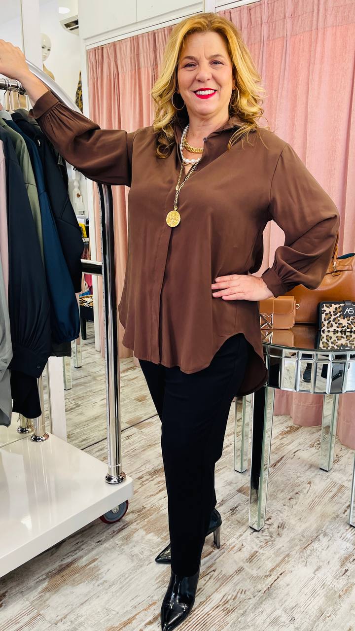 Πουκαμισά καφε-2