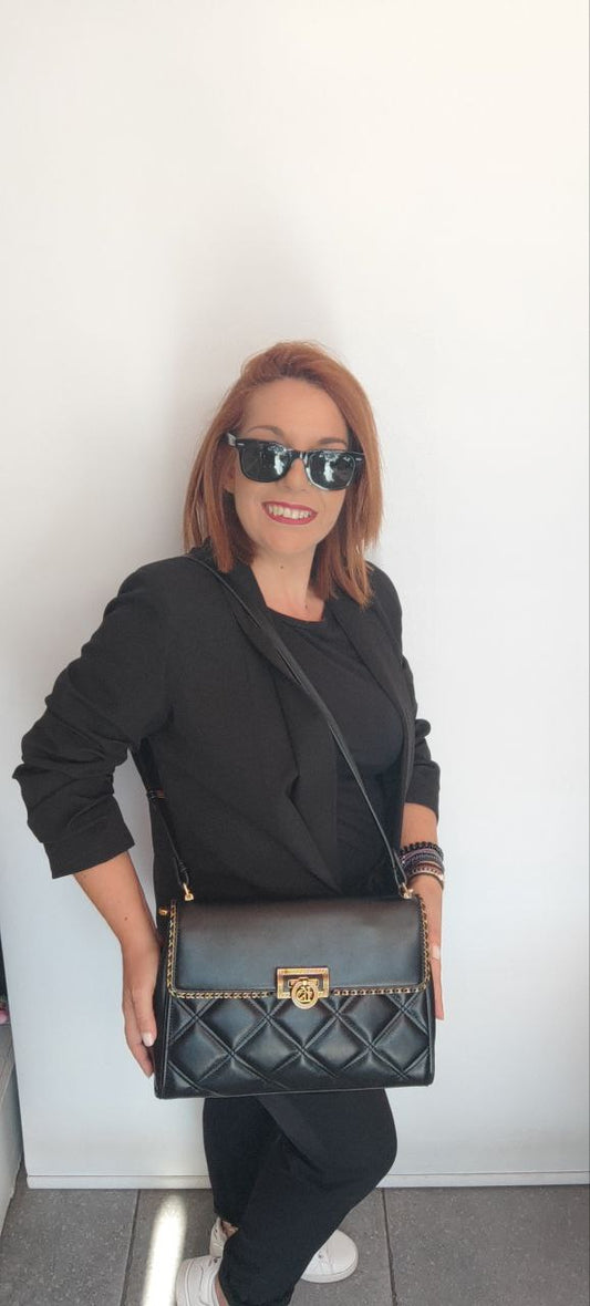 Τσάντα  ώμου μαυρο-1