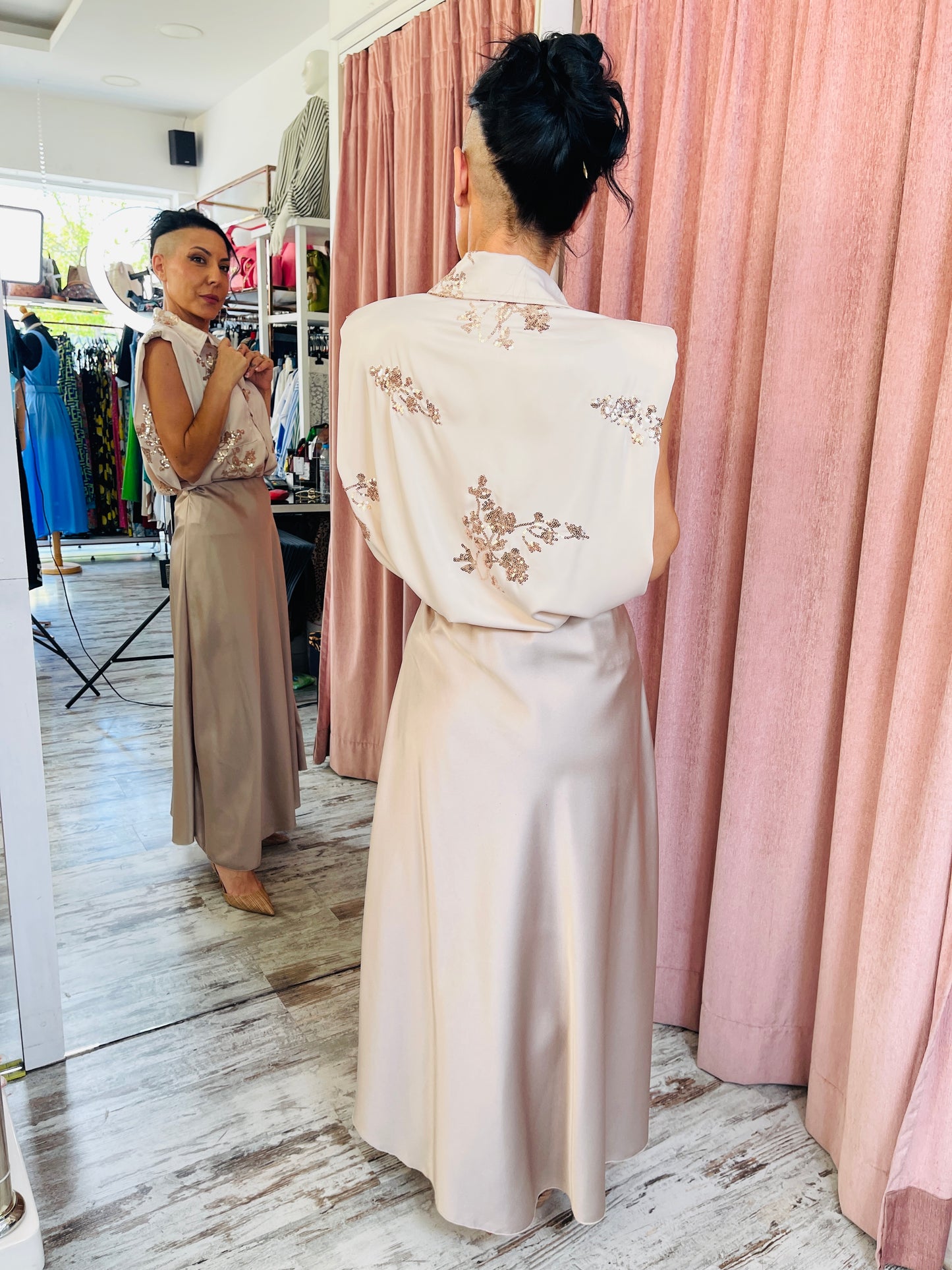 Πουκάμισο αμάνικο  one size "Serenity" Wide Back