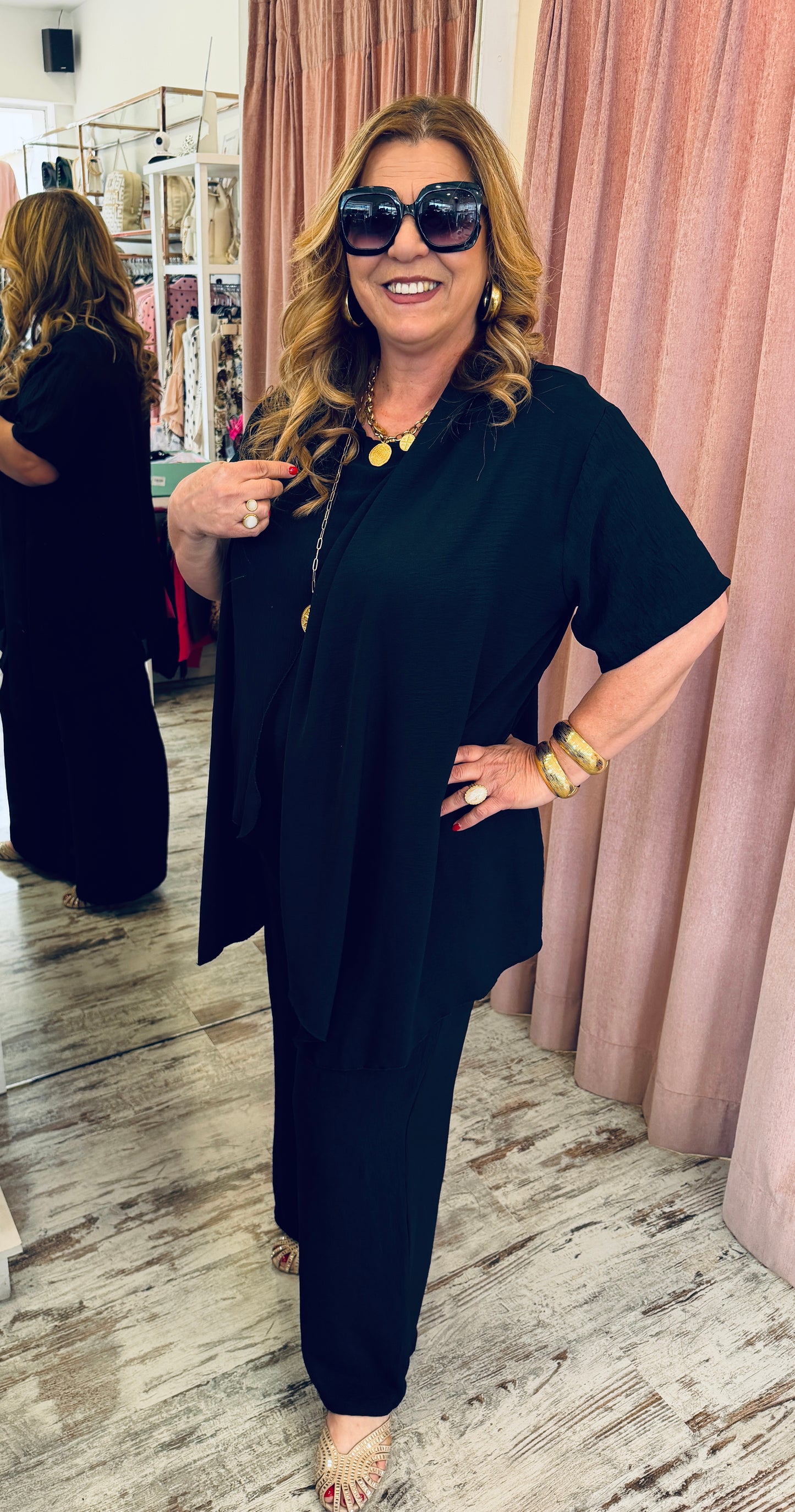 Σετ 3 Τεμαχίων μαύρο με Κιμονό – Άνετο & Chic -1