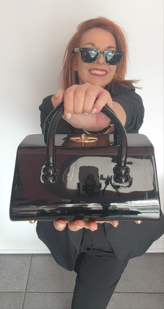 λουστρίνι τσάντα αμπιγέ μαυρο-1