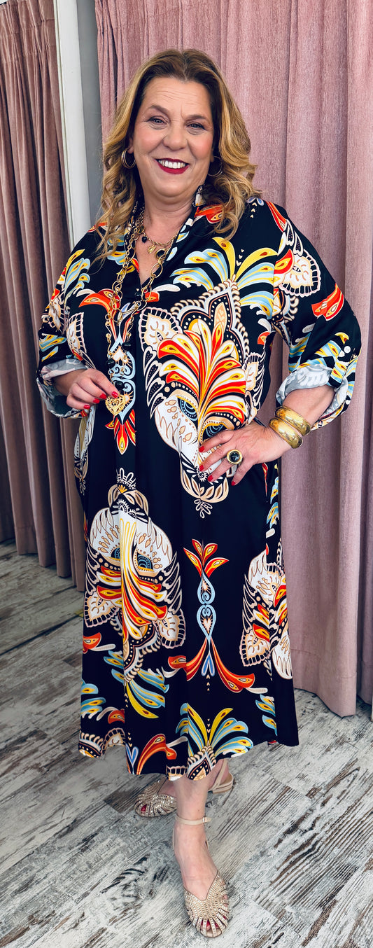 Καφτάνι “AFRICA” με Mao Γιακά – Boho & Elegant-1