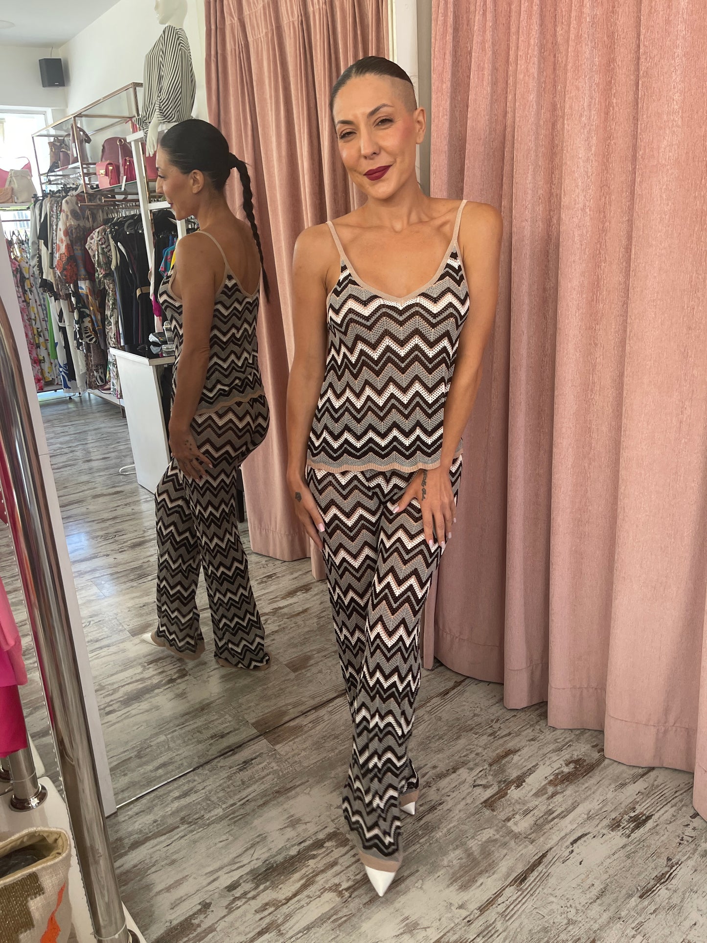 Σετ 3 τεμάχια πλεκτό zig zag