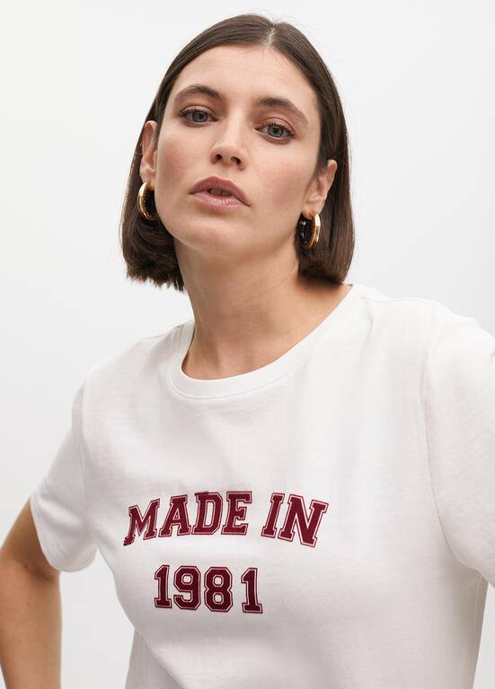 LOLA CASADEMUNT Βαμβακερή κοντομάνικη μπλούζα MADE IN 1981	LEYKO