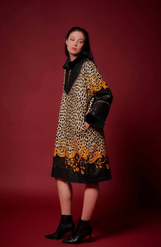 Fia ΠΑΛΤΟ ΜΕ ΛΕΟΠΑΡ ΣΧΕΔΙΟ