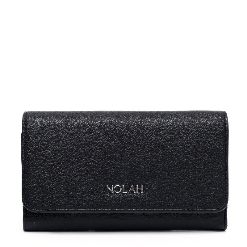 NOLAH πορτοφόλι Kamala Black Silver
